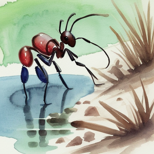 ant bites the hunters heel