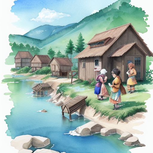 villagers working together